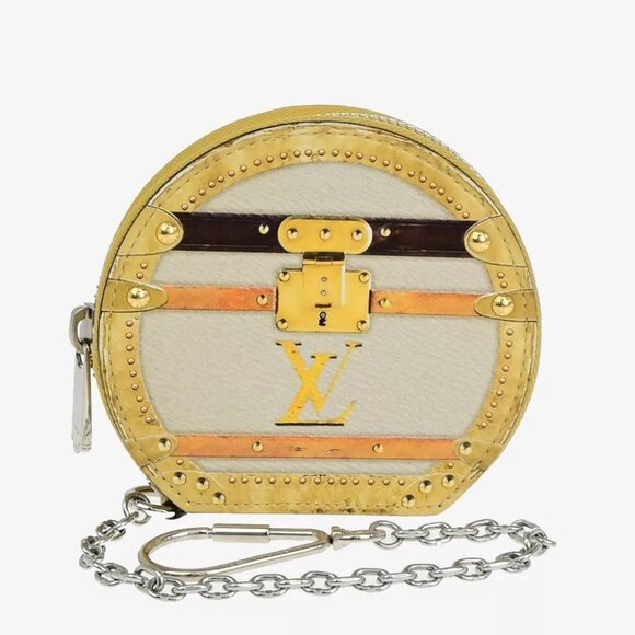 AUTHENTICITY GUARANTEED LOUIS VUITTON LV Micro Boite Chapo Coin Case Leather - Picture 1 of 15